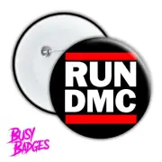 RUN DMC - Badges & Magnets - 80's Party Hip Hop Rap Tricky Walk This Way MTV