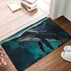 Doormat Bath Mat Moonlit Whales Balcony Carpet Welcome Rug Home Decorative