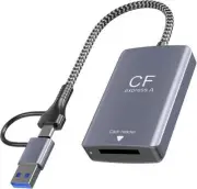 USB-C&USB-A 2-in-1 CFexpress Card Reader, USB 3.2 Gen 2 10Gbps CFexpress Tyep A