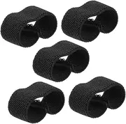 MUSISALY 5pcs Belt Anchor Board Reflector Hanging Cork Board Tennis Wristbands Socket Accessory Wall-mounted Cork Board Bag Keychains Pinhole Strap key Black Nylon