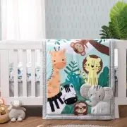 The Peanutshell Crib Bedding Set, Safari Animals, 3 Piece Crib Set Size Name:...