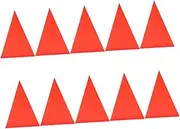 Gogogmee 10pcs Cycling Bike Safety Flag Kit Red Triangle Flag for Kids Bikes Scooters Trailer Safety Flag Pole