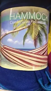 Hammock Comfortable Relaxation blue tan 78" x 40"