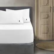 Ardor Bed 1000TC Fitted Combo Bedding Sheet Set w/Pillowcases White