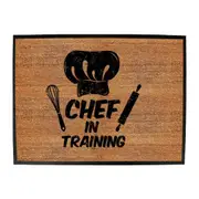 Chef In Training Cooking - Funny Novelty Doormat Man Cave Floor mat