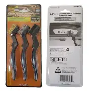 3 PCS 6.5" Wire Brush Set, Nylon Brass Stainless Steel Wire Brush Set