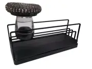 Sponge Holder Kitchen Sink Caddy Organizing with soap dispensing steel brush