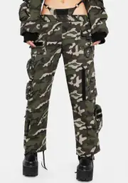 [Namilia] Camo Tactical Pants With Detachable Panty