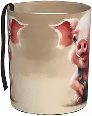 DRTGEDS Naughty Pig Baby Car Trash Can Leak-Proof Organizer for Long Road Trips and Family Vacations