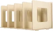 HONMEET Simple Bookshelf Book Stand Bookshelf Storage Shelving Desk Organizer Desktop Shelf Unit Vinyl Record Holder Desktop Shelf Organizer Vinyl Record Storage Holder Wood