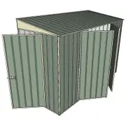 Build-A-Shed 1.2 x 3.0 x 2.0m Skillion Double Hinged Side Doors Shed - Green