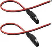IsMwav 2 Pcs 18AWG SAE Extension Cable 2-Pin SAE Quick Connector Disconnect Plug 10A Solar Battery Panel SAE Plug Wire 1Ft/30cm