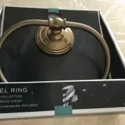New Target Home Brushed Brass Finish Bathroom Towel Ring Holder 9097010223
