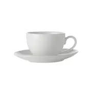Maxwell & Williams 90 ml White Basics Coupe Demi Cup & Saucer Set - White