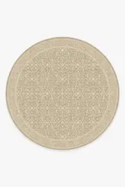 245' Round | Machine Washable Runner Rug | Kid & Pet Friendly | Indoor Rug | Celestine Ecru Rug | Ruggable