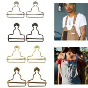 2-50Pcs Dungaree Buckles Suspender Brace Clips Overalls Fasteners Jeans Buttons