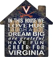 NCAA Virginia Cavaliers Unisex Virginia House Sign, Team Color, 12 inch