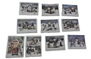 Set of 10 Vintage Snowmen Christmas Holiday Cards Art by Laurie Korogaden 2002