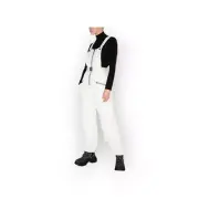 Bogner Lory -D belted quilted ripstop ski saloppes in off White NWT