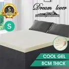 Memory Foam Mattress Topper Single Bed Cool Gel Bamboo Cover Underlay