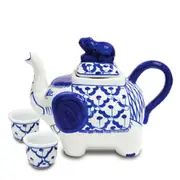 Tea Pot Elephant Small and 2 x Tea Cups