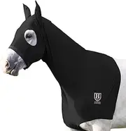 Harrison Howard Soft Fleece Trim Stretchy All-Covered Comfortable Horse Head Hood with Zipper -Black M