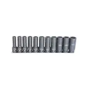 SP Tools 11Pcs 1/2" Drive Deep Impact Socket Rail Set - 6 Point Metric Cr-Mo