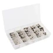 250pcs Single Barrel Crimping Sleeves Fishing Line Wire Copper Tube 5 Size Mixed