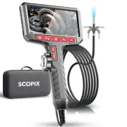 Dual-Directional Borescope with Light, 5-inch HD Endoscope Camera, 0.24-inch ...