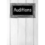 AUDITIONS: AUDITION LOG BOOK PERFORMER’’S JOURNAL - CONVENIENT 7X10 SIZE - 70 GUIDED PAGES - 1 AUDITION PER PAGE