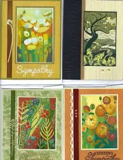 Handmade SYMPATHY CARDS #S18--Lot of 4