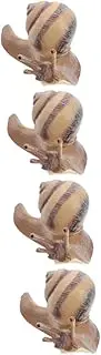 MERRYHAPY 4pcs Snail Model for Garden Realistic Simulation Snail Plastic Animal Decoration