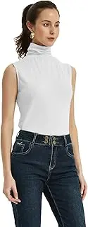 [Sunfaynis] Women's Soft Cotton Mock Turtleneck Shirt Baselayer Tops Underwear Shirt