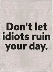 QGBYMX Dont Let Idiots Ruin Burlap Garden Flag, Double Sided Garden Flags for Outside, House Yard Flags, Seasonal Outdoor Decorative Flag 28” x 40”