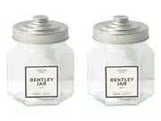 24x Glass Jars 550ML Metal Lid Food Storage Container Small Kitchen Canister