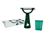 Tupperware Peeler Plus Jewel Green Citrus & Potato Eye & Mini Salt/Pepper