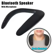 Neck-Mounted Bluetooth Speaker Wireless Stereo FM Radio Support SD Card Mic