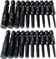 Hex Head Allen Wrench Drill Bit Set (10Pc Metric & 10Pc SAE), PTSLKHN Allen Wren