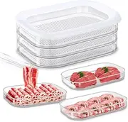 3-Pack Stackable Deli Meat Containers for Fridge - BPA Free Bacon Keeper & Cold Cuts Organiser, 18.6oz Clear Food Storage Boxes - Keep Salami Fresh Longer! (Family Kitchen Essential)