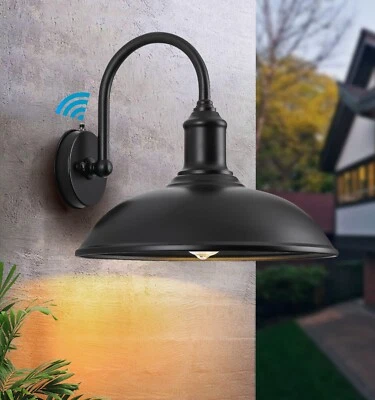 15in Dusk to Dawn Barn Lights Steel, Galvanized and Powder-Coated for Outdoor...