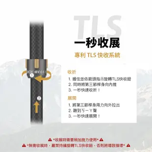 ◄WR►RapiLock品牌 GOPRO配件 RapiLock Ultra 碳纖維折疊登山杖