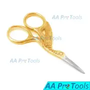 Gold Embroidery Stork Sewing Scissor 3.5", Brand New