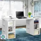 Artiss Office Computer Desk Study Table Workstation Shelf Storage Bookcase White