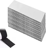 20PCS Hook and Loop Tape Set - 3x10cm Double-Sided Adhesive Strips Tape, Self-Adhesive Sticky Tape, Non-Slip, Reclosable and Interlocking Fasteners for Mounting, Hanging Items (White)