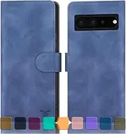 [DJBull] Google Pixel 7 Pro Wallet case with Credit Card Holder, 【RFID Blocking】 PU Leather Phone case Shockproof Cover Women Men for Pixel7Pro case Purple