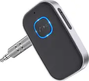 Bluetooth 5.0 Receiver for Car, Noise Cling Bluetooth AUX Adapter, Bluetooth Music Receiver for Home Stereo/Wired Headphon
