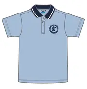 Snr SS Sky/Navy Polo With Emb
