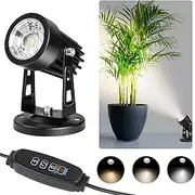Generic LED Spot Lights Indoor Uplighting, Plug-in Mini Spotlight for Accent Lighting, Tracing Lighting, Artwork Lighting, Floor Plant Spotlight, 3 Color Temperature, Stepless Dimming (1 Pack)