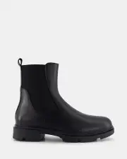 Shelly Shen Throne/Black Leather Womens Boots 39
