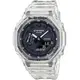 【CASIO 卡西歐】G-SHOCK 八角農家橡樹半透冰塊雙顯手錶(GA-2100SKE-7A)